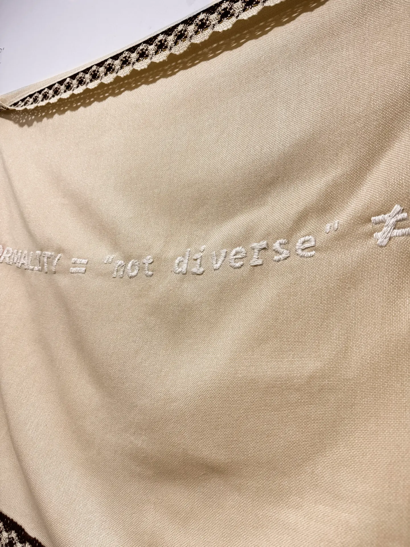 ?Normality? — embroidery detail